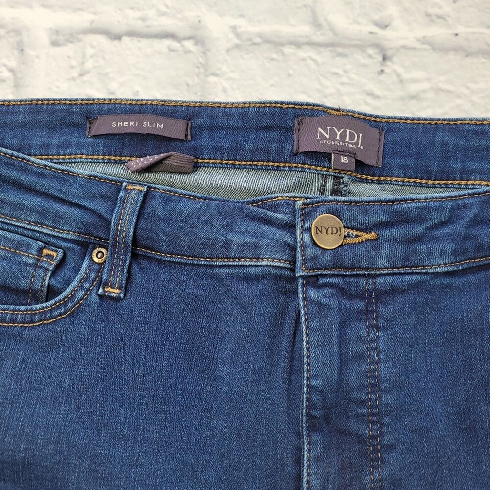 NWOT NYDJ Sheri Cooper Slim Leg Dark Wash Jeans Lift Tuck Slimming Stretch sz 18 - Picture 4 of 16